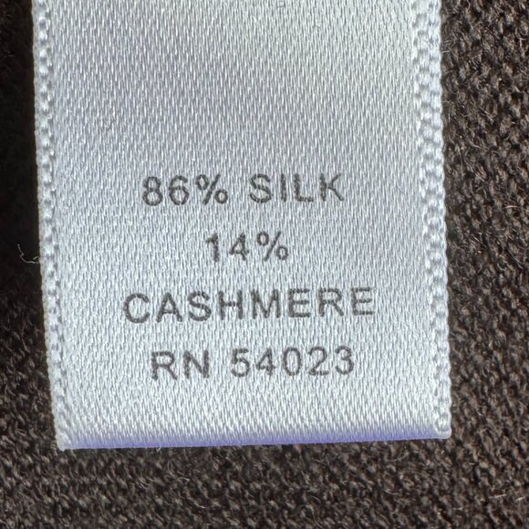 Banana Republic Silk Cashmere Luxury Blend Men's V Neck Sweater Classic Brown XL - Picture 5 of 8